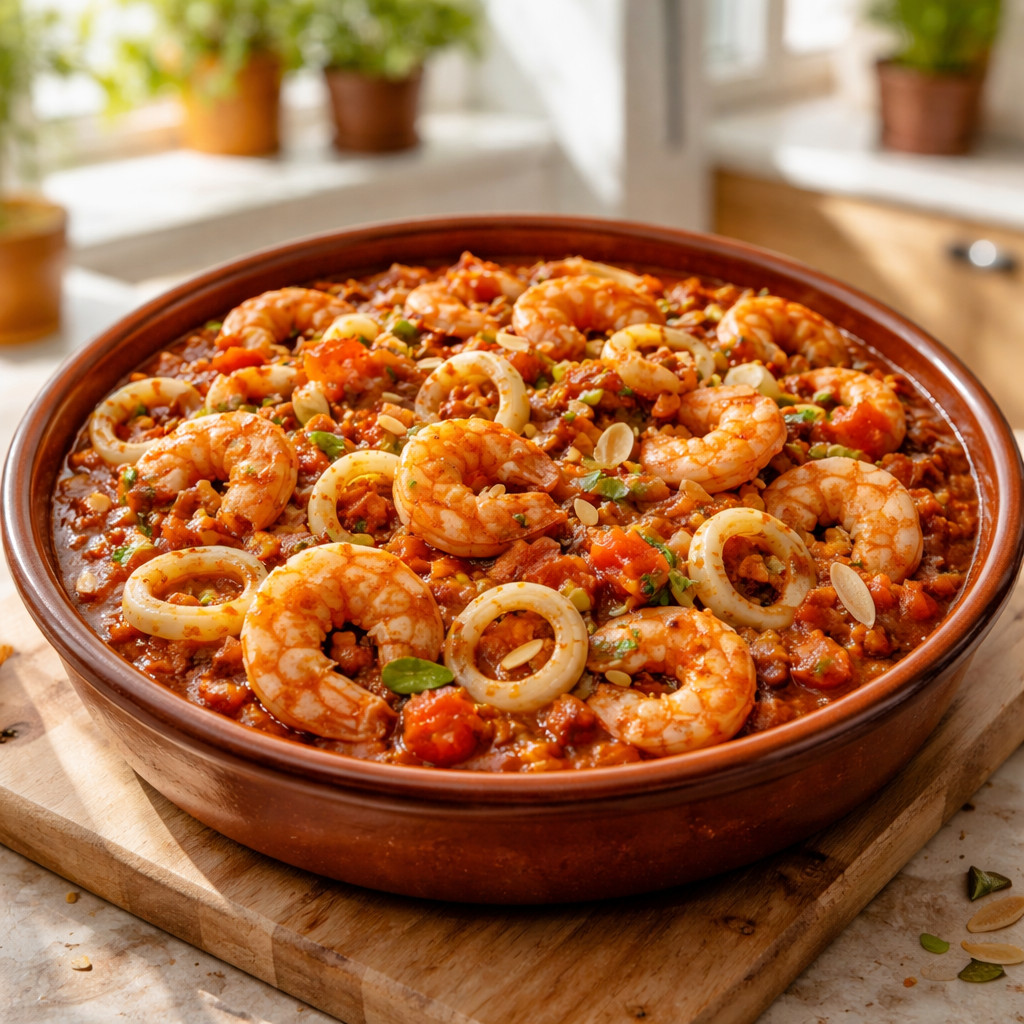 زبدية الجمبري والحبار